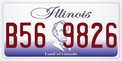 IL license plate B569826