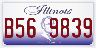 IL license plate B569839
