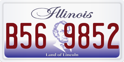 IL license plate B569852