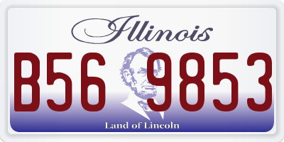 IL license plate B569853