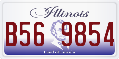 IL license plate B569854