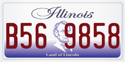 IL license plate B569858