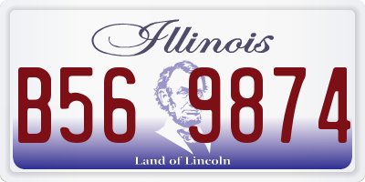 IL license plate B569874