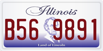 IL license plate B569891