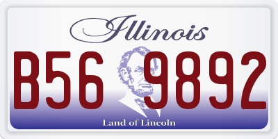 IL license plate B569892