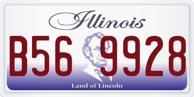 IL license plate B569928