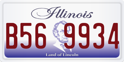 IL license plate B569934