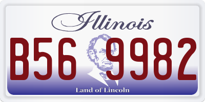 IL license plate B569982