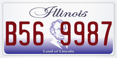 IL license plate B569987