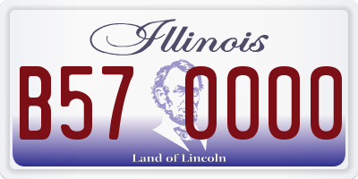 IL license plate B570000