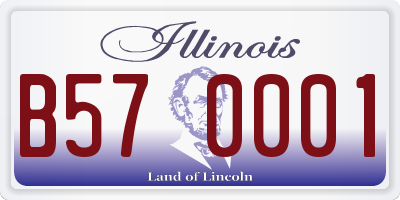 IL license plate B570001