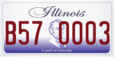 IL license plate B570003