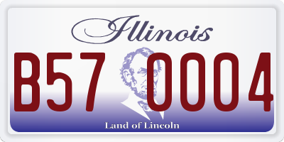 IL license plate B570004