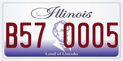 IL license plate B570005