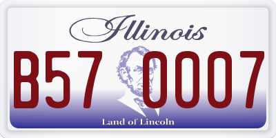 IL license plate B570007