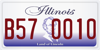 IL license plate B570010
