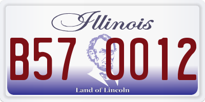 IL license plate B570012