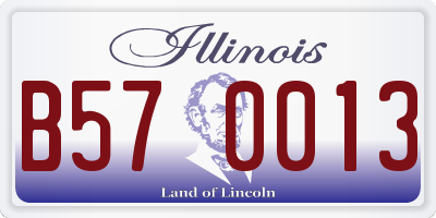 IL license plate B570013