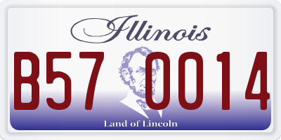 IL license plate B570014