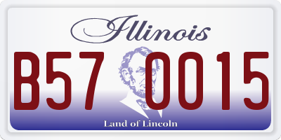 IL license plate B570015