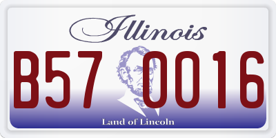 IL license plate B570016