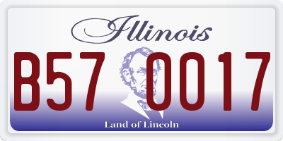IL license plate B570017