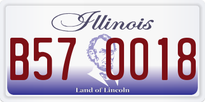 IL license plate B570018
