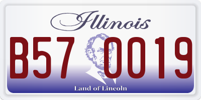 IL license plate B570019
