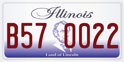 IL license plate B570022
