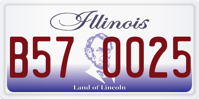 IL license plate B570025