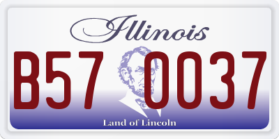 IL license plate B570037