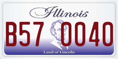 IL license plate B570040
