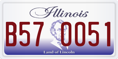 IL license plate B570051