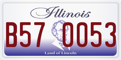 IL license plate B570053