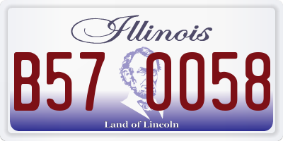 IL license plate B570058
