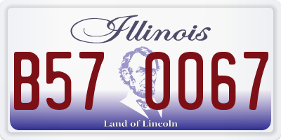 IL license plate B570067