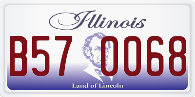 IL license plate B570068