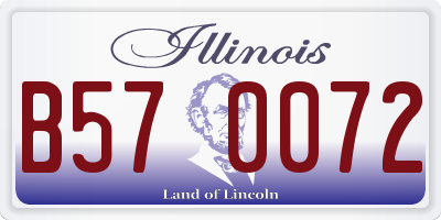 IL license plate B570072