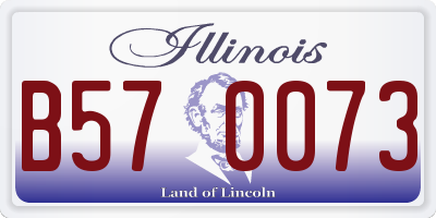 IL license plate B570073