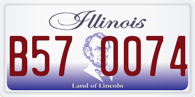 IL license plate B570074