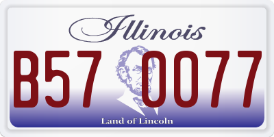 IL license plate B570077