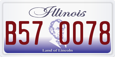 IL license plate B570078