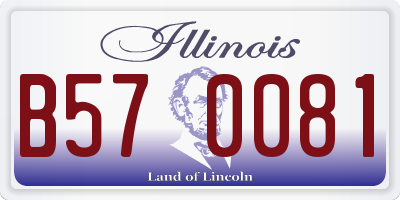 IL license plate B570081