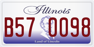 IL license plate B570098
