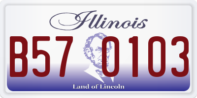 IL license plate B570103