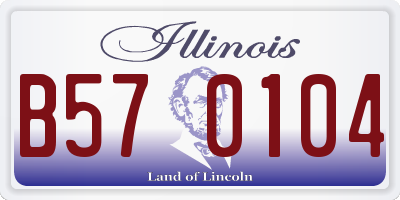 IL license plate B570104