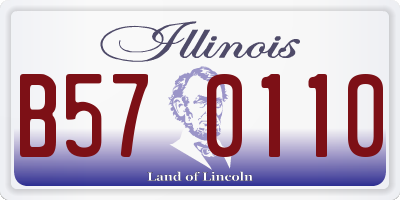 IL license plate B570110