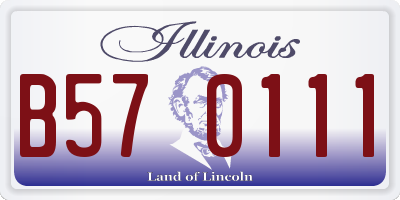 IL license plate B570111