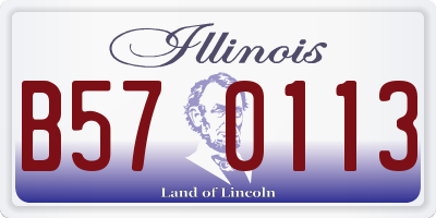 IL license plate B570113