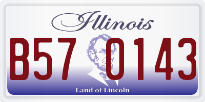 IL license plate B570143